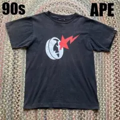 90sNIGO本人期アーカイブエイプ初期タグABATHINGAPE黒Tシャツ