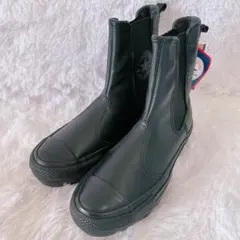 コンバース オールスター サイドゴアブーツ ブラック 25cm レザー