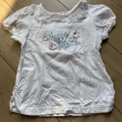 Mezzo Piano 刺繍 レース襟 Tシャツ 130cm