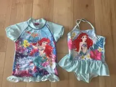 リトルマーメイド アリエル 水着セット 110 ラッシュガード プリンセス