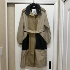 コーチ　レザーコンビトレンチコート