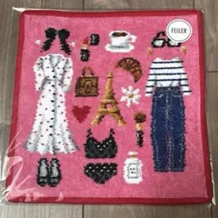 フェイラー　別注 AMOR IENA 25*25ハンカチ（レッド）