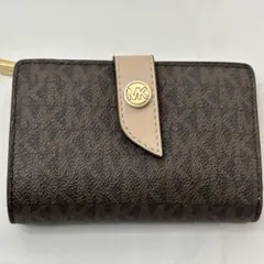 MICHAEL KORS 二つ折り財布 ベージュ/ブラウン 本体のみ