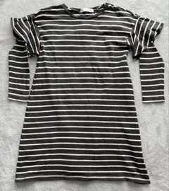 ever closet エバークローゼット　ストライプ長袖ワンピース 120
