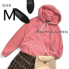 Ralph Laurenラルフローレン ホース刺繍コットン製パーカーMピンク