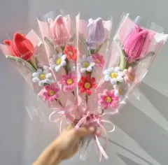 モールフラワー チューリップ ブーケ ギフト ピンク