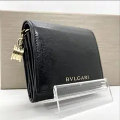 極美品/近年モデル✨ブルガリ 三つ折り財布 ビーゼロワン ブラック レザー