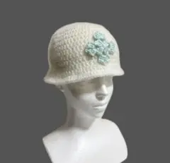 ハンドメイドニット　クラッシャーハット　バケハ
