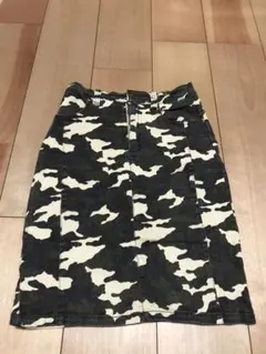 迷彩タイトスカート　レディースM ウエストゴム　ポケット4ヶ所
