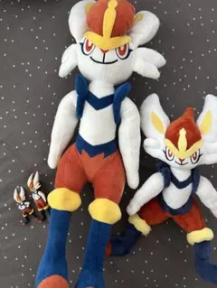 ポケモン　エースバーン ぬいぐるみ　フィギュア　4点セット