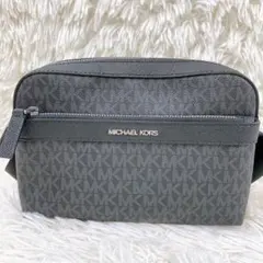 【極美品】マイケルコース ショルダーバッグ ロゴ 斜め掛け 総柄 レザー PVC