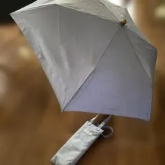 ユナイテッドアローズ　晴雨兼用傘　ブルーにバンブー　折りたたみのサムネイル