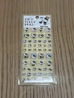 ハローキティ ブラックリボン　タイルシール　カットピースシール　サンリオ