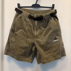 adidas コーデュロイ ショートパンツ オリーブグリーン