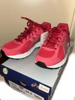 ASICS スニーカー ピンク 24.5cm