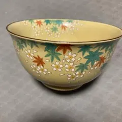 茶道具 抹茶椀 桜と紅葉文様 銘あり