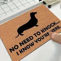 ウェルカム 犬 足元マット ダックスフント キッチン サロン 床 浴室 ベランダ