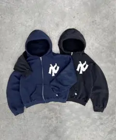 akimbo ネイビーパーカー　値下げ⭕️ Akimbo Club / HOODIE激似パーカー ストリートsupreme - メルカリ