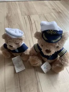 【横浜限定】船長ベア　水兵さん　制服　クマのぬいぐるみ2体セット