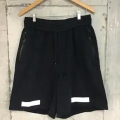OFF-WHITE スウェットハーフパンツ 黒 S　TU-055のサムネイル