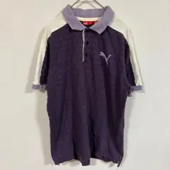 【PUMA】(M)ワンポイントロゴ半袖ポロシャツ/スポーツカジュアル/刺繍入りのサムネイル