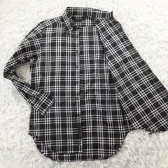 美品◎ETRO エトロ ボタンダウンシャツ 長袖シャツ 黒白 チェック 伊製