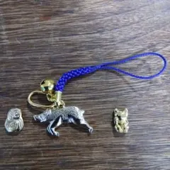 縁起物 キーホルダー 猪 招き猫 達磨