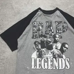00s RAP LEGENDS プリント ラグランスリーブTシャツ XL