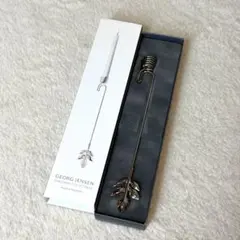 ジョージジェンセン クリスマスツリー キャンドルホルダー リーフ型 シルバー 銀のサムネイル