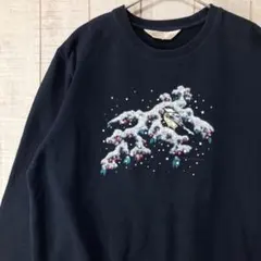 古着　長袖　スウェット 裏起毛　プリント　アメカジ ダサカワ