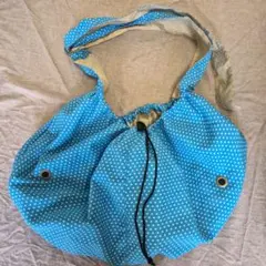 水色ドット 犬用バッグ