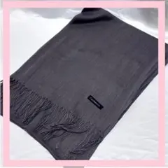 カシミヤストール グレー 大判 180cm×70cm 新品未使用 膝掛けのサムネイル