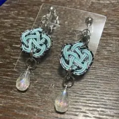 ハンドメイド イヤリング ピアス ビーズ 水引