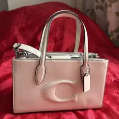 美品❣️COACH 2way トートバッグ ショルダーバッグ ライトピンク