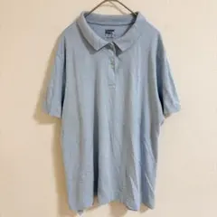 USA古着 LANDS' END ランズエンド ポロシャツ 【L】半袖 ブルーのサムネイル