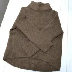 ☆GLOBAL WORK ブラウン タートルネックニット M