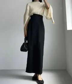 ロングスカート　ブラック　タイト
