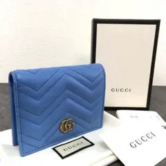 極美品 グッチ 658633 バンブー コンパクトウォレット 三つ折り財布 