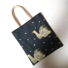 ミナペルホネン　swanグリーングレーのミニバック