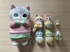 mofusand パジャマにゃん マスコット カプセリウム フィギュア7点セット