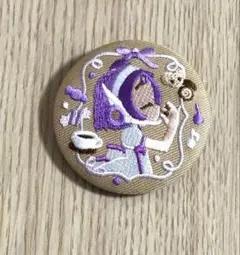おジャ魔女どれみ　刺繍缶バッジ　瀬川おんぷ　缶バッジ　未使用　おんぷちゃん