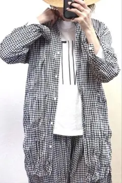 【まっちゃん】ichi ギンガムチェックスキッパーブラウス　プルオーバー まっちゃん様専用】ichi ギンガムチェックスキッパーブラウス プル