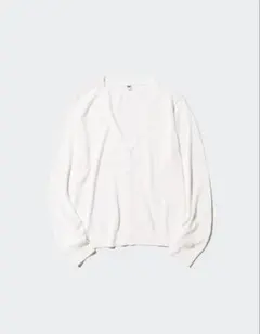 ユニクロ ライトVネックカーディガン 白