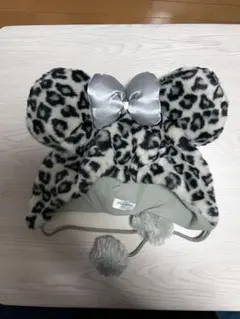ミニー　ファンキャップ　ヒョウ柄