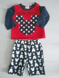ディズニー　ミッキー　ベビー　上下セット