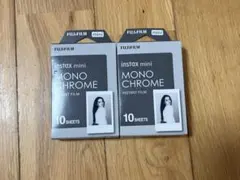 新品 FUJIFILM instax mini MONO CHROME 2個