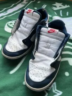 (中古)Nike Dunk Low ホワイト／ネービー　27.5cm us9.5