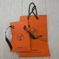 HERMES オレンジ紙袋 2点セット