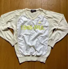 le coq sportif ルコックゴルフウインド素材×ニット長袖セーターM