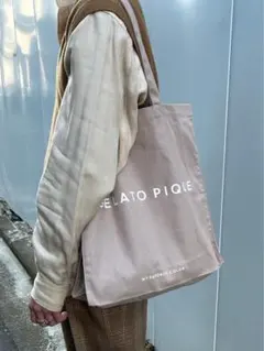 ジェラピケトートバッグ ベージュ